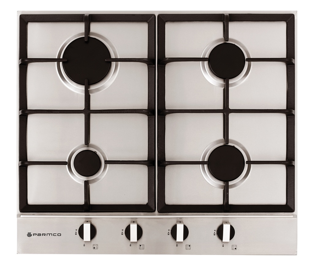 GAS COOKTOP 600MM STAINLESS 4BURNER