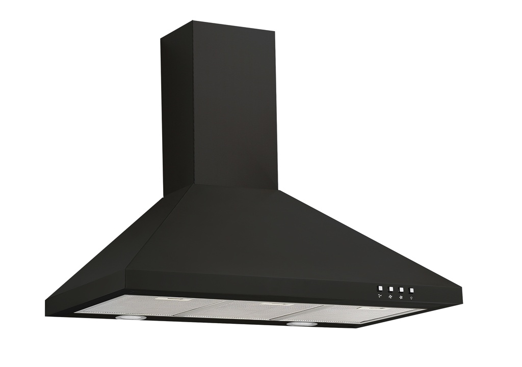 RANGEHOOD CANOPY 900MM BLACK 1000M3H