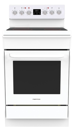 [FS60WC8] FREESTANDING STOVE 60CM WHITE CERAMIC 8FUNCTION