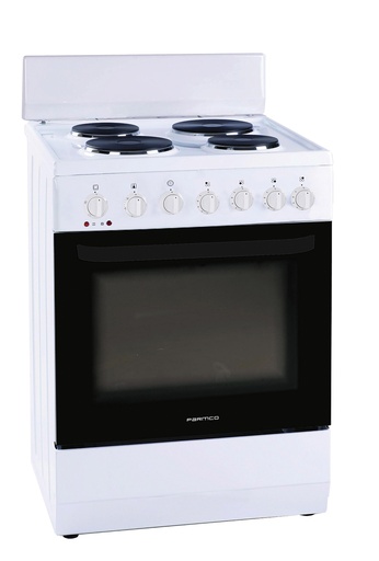 [FS60WP4] FREESTANDING STOVE 60CM WHITE PLATE 4FUNCTION