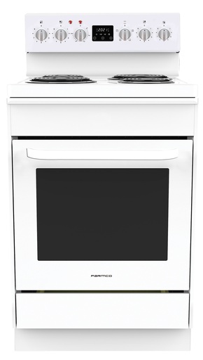 [FS60WR4] FREESTANDING STOVE 60CM WHITE RADIANT 4FUNCTION