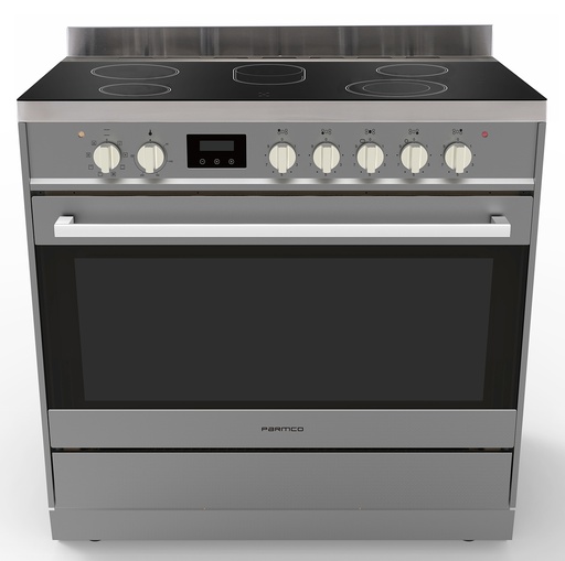 [FS900SC] FREESTANDING STOVE 900MM STAINLESS CERAMIC