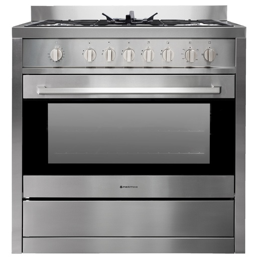 [AR 900-GAS GAS-1] FREESTANDING STOVE 900MM STAINLESS FULL GAS