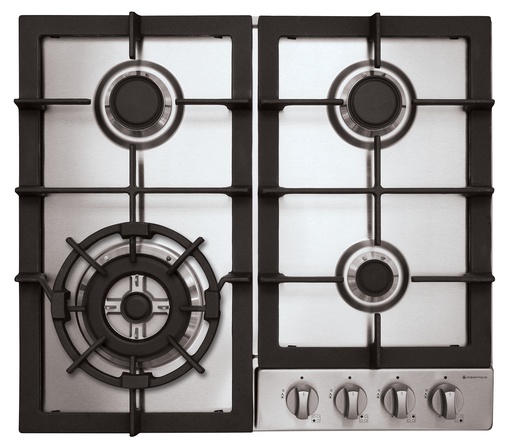 [HO-6-6S-3GW] GAS COOKTOP 600MM STAINLESS 3BURNER+WOK