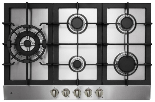 [HO-6-77S-4GW] GAS COOKTOP 770MM STAINLESS 4BURNER+WOK